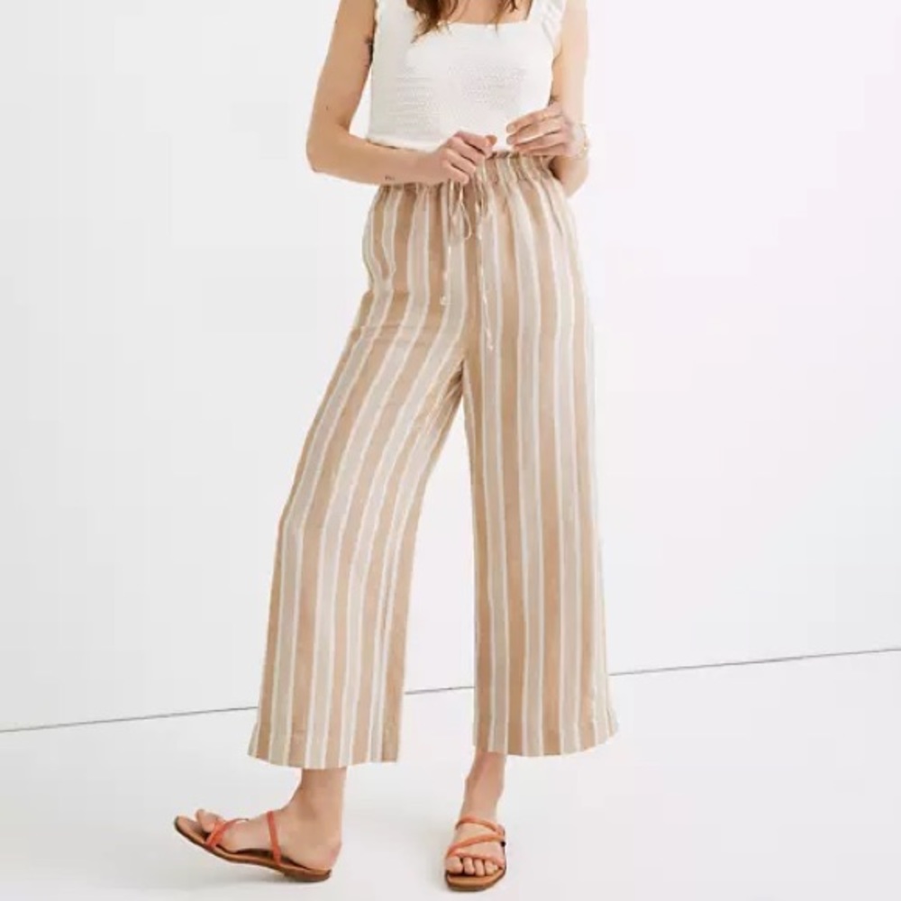 MADEWELL Smocked Huston Pull-On Crop Pants